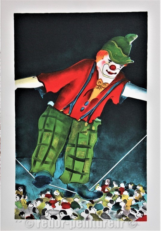 Lithographie. Le clown